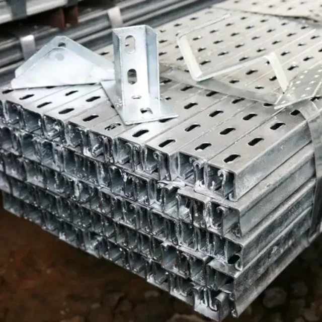 Hot selling and durable solar steel pv ground solar mounting system purlin structure bracket