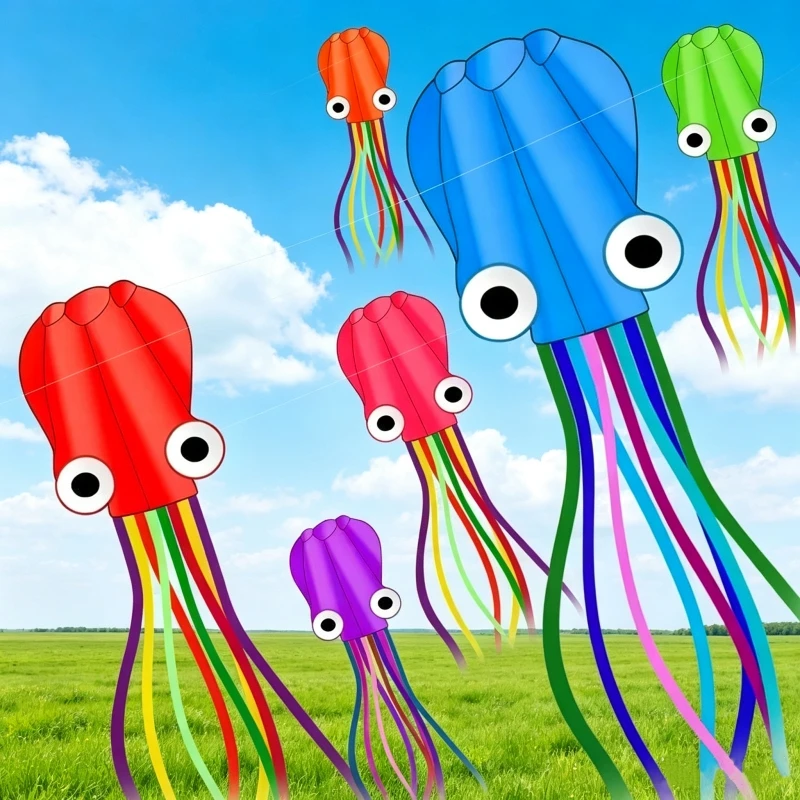 400cm Octopus kites flying for adults kites inflatable kites outdoor game soft kites nylon ripstop fish kites factory koi pipa