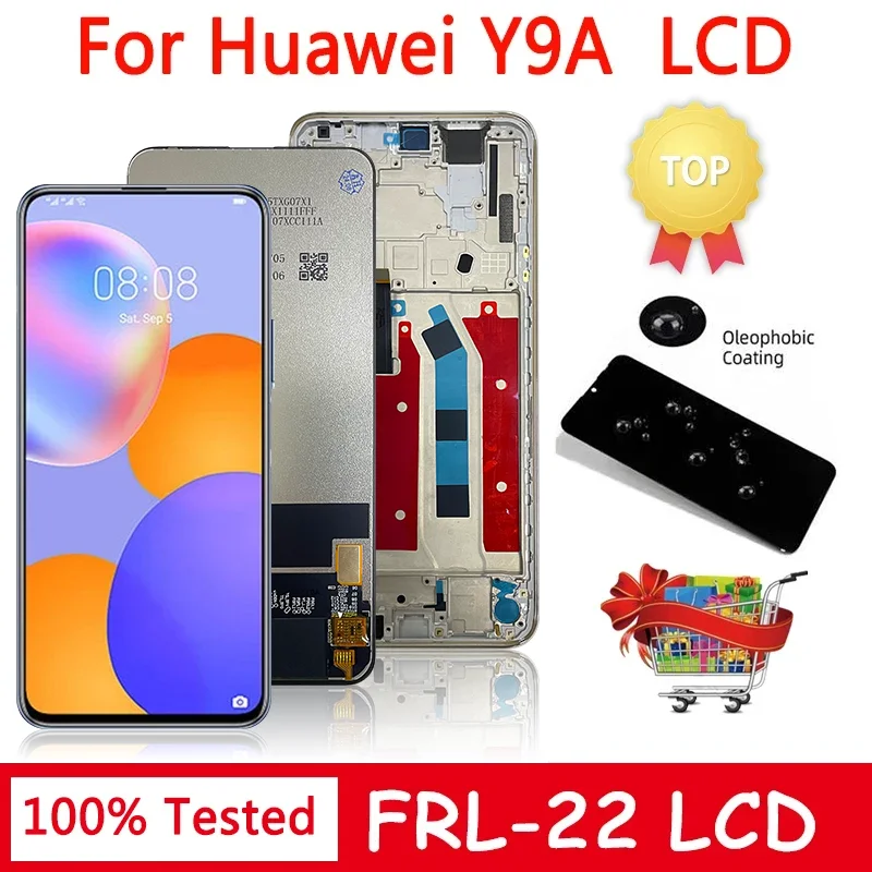 6.63\'\'Test For Huawei Y9a LCD FRL-22, FRL-23, FRL-L22, FRL-L23 Display Touch Screen Replacement For Huawei Nova Y9a Screen