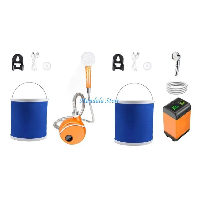 

U2JC Pressure Rechargeable Outdoor Shower Lightweight Design Build In Battery Suitable for Camping Hiking Swimming