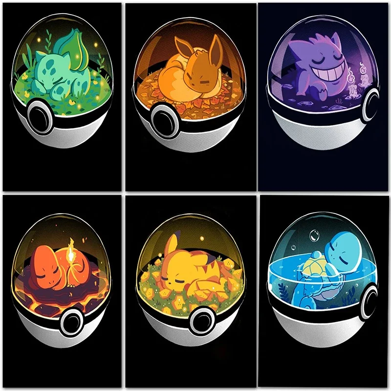 البوكيمون الماس اللوحة بيكاتشو Gengar السنجاب Bulbasaur ديكور المنزل كامل مربع ومستدير الماس الفسيفساء التطريز عبر غرزة