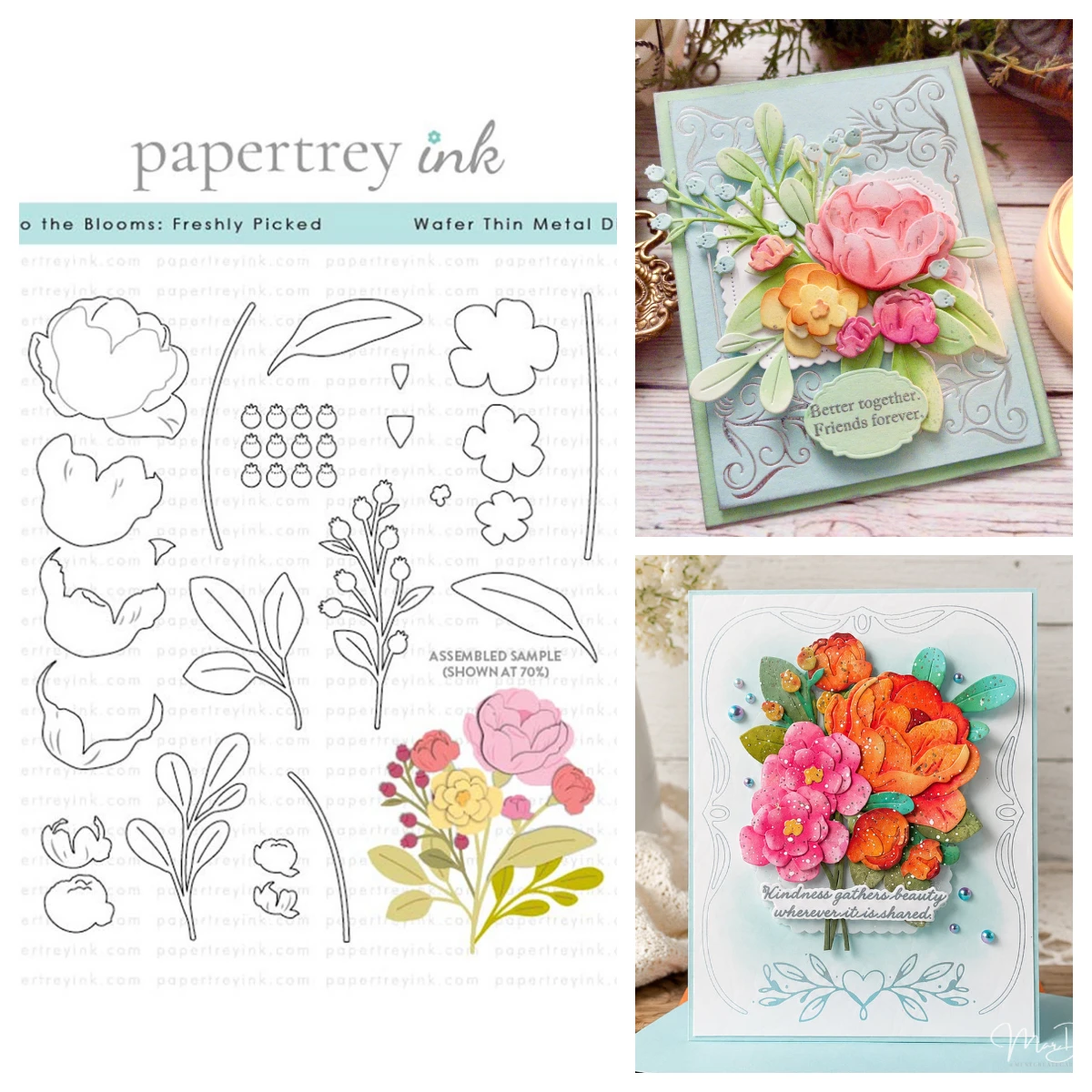 July 2026 New Papertrey Ink Meadow View Stamps Quilt It: Wedding Ring Metal Cutting Dies for DIY Handmade Card Journal Scrapbook