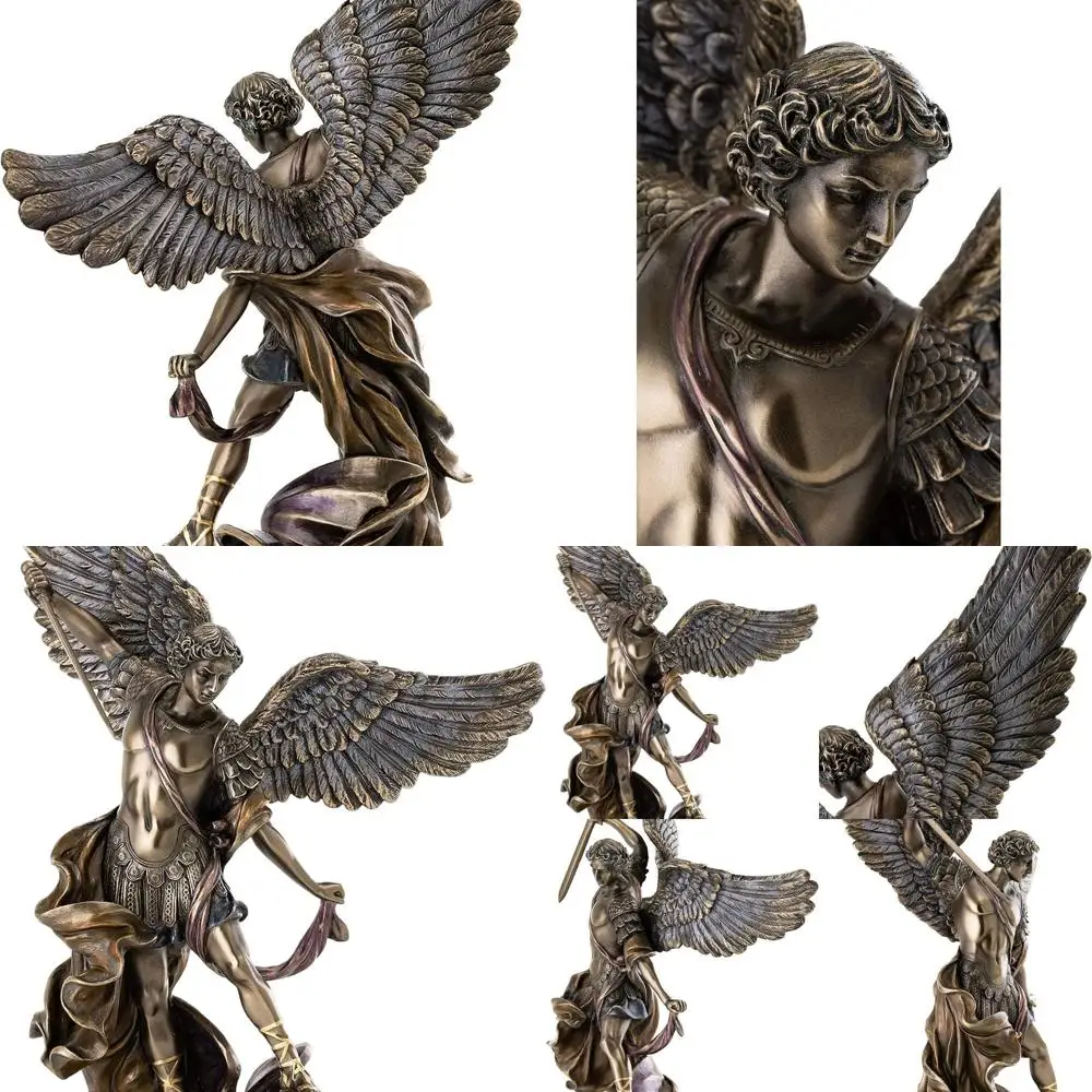 

14.5 Saint Michael Statue - Premium Cold-Cast Bronze Sculpture of Archangel Defeating Demon