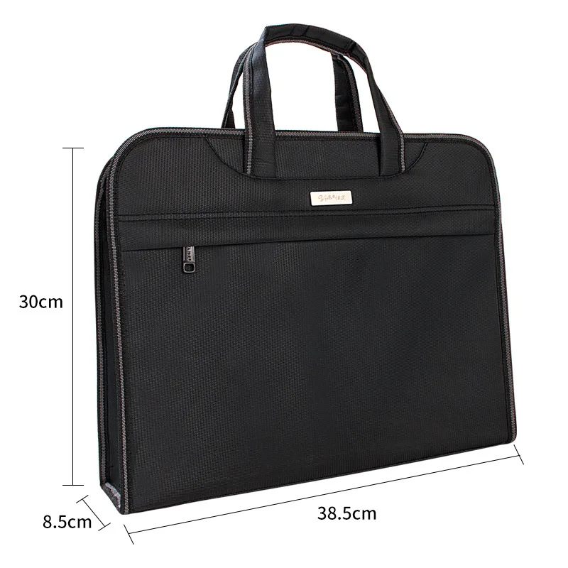 Double-Walled Tote Saco De Documento, Lona Impermeável, Bolsa De Informações De Conferência, Pasta De Escritório, Presente