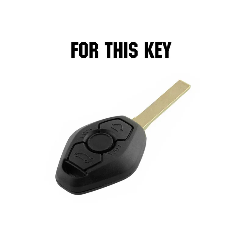 Z+ For BMW Smart Black Leather Remote Key Chain Holder Cover Fob Shell Skin Bag Fob