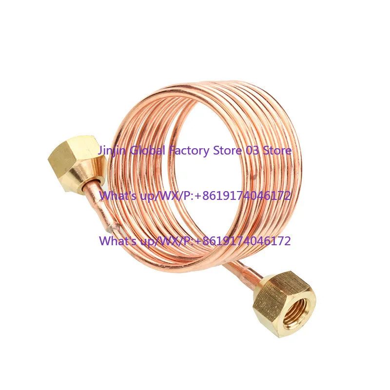 2PCS Copper 3mm capillary connector 1m 1.5m with nano with thimble, air conditioner refrigerator capillary tube 2-point assembly