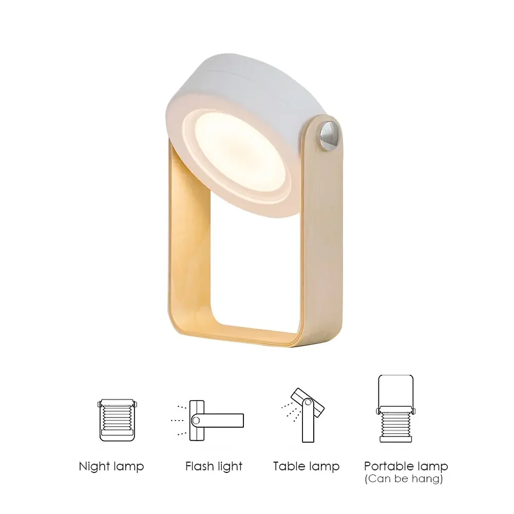 Foldable LED Table Lamp Portable USB Rechargeable Touch Sensor Dimmer Switch Desk Lantern light Bedside Reading Outdoor Camping