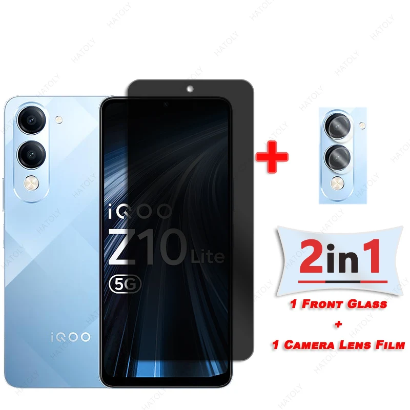 Privacy Screen Protector For vivo iQOO Z10 Lite Glass For vivo iQOO Z10 Lite 5G Anti Glare Glass Camera Lens Film Anti-spy Glass