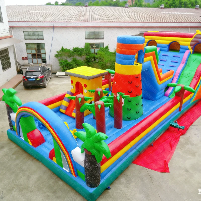 Kids Outdoor Jumping Castle - Grote opblaasbare PVC glijbaan springkasteel voor
