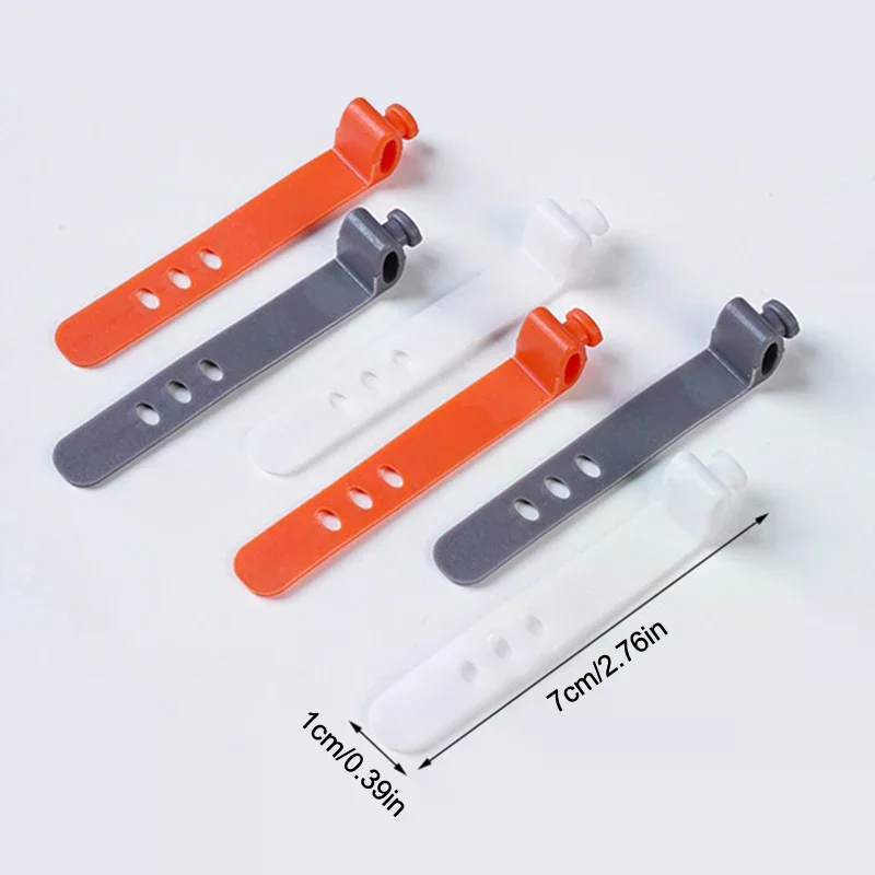 10Pcs 3-Hole Silicone Cable Organizer Cord Winder Home Office