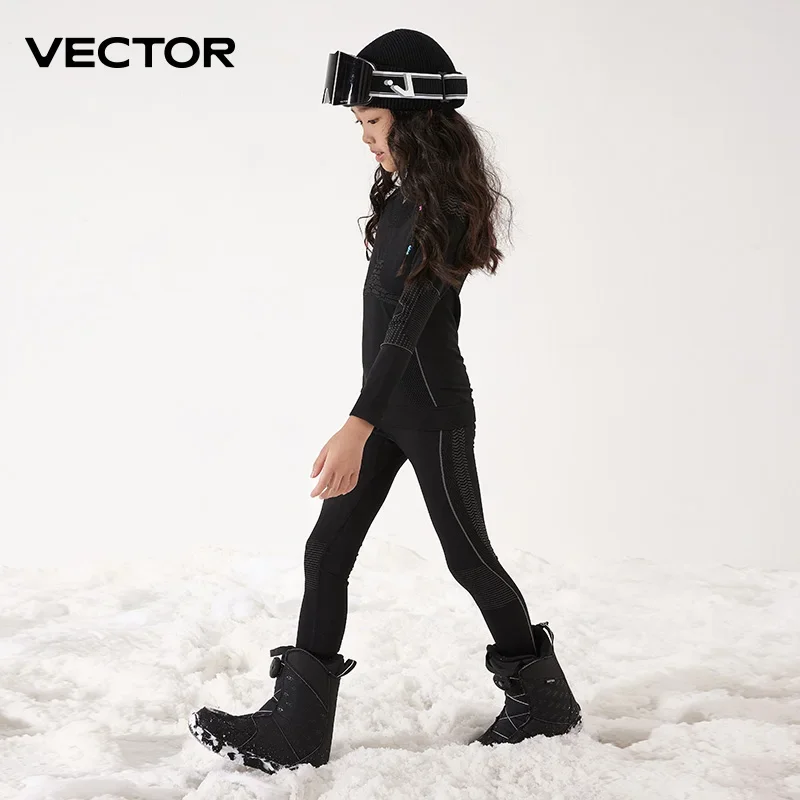 VECTOR Children Ski Thermal Underwear Sets Sports Quick Dry Tracksuit Fitness Workout Exercise Tight Shirts Jackets Sport Suits