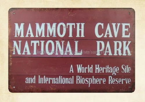 metal wall art Mammoth Cave National Park tin sign