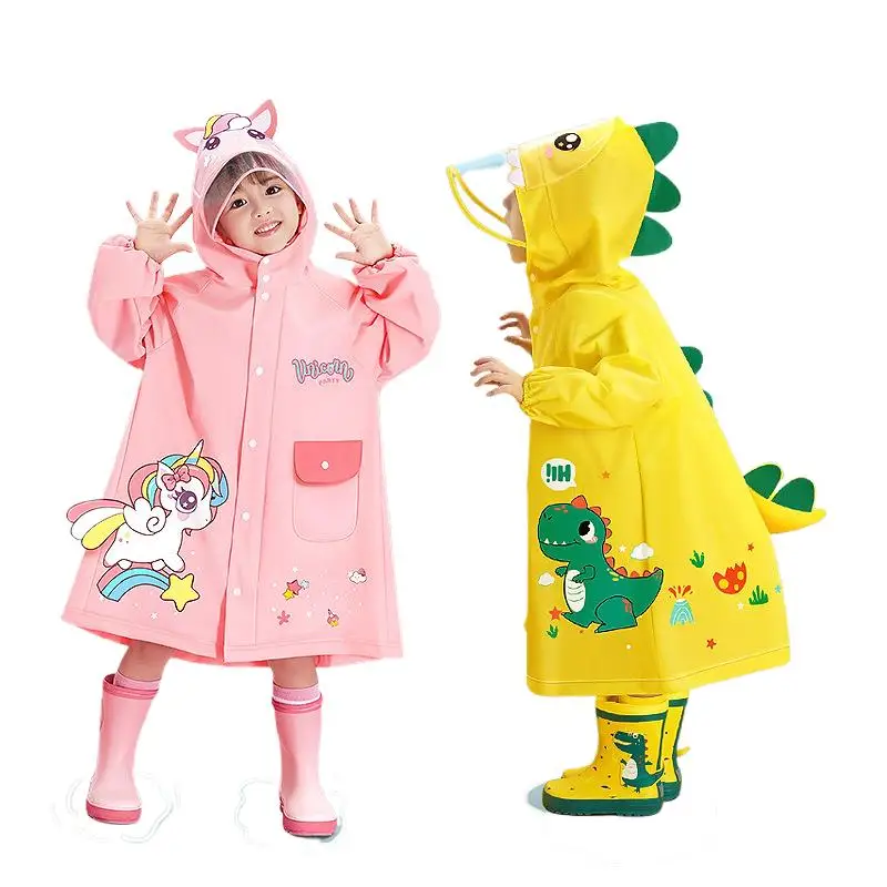 

1-10 years old EVA Children's Raincoat Kindergarten Children's Primary School Baby Schoolbag Position Waterproof Raincoat