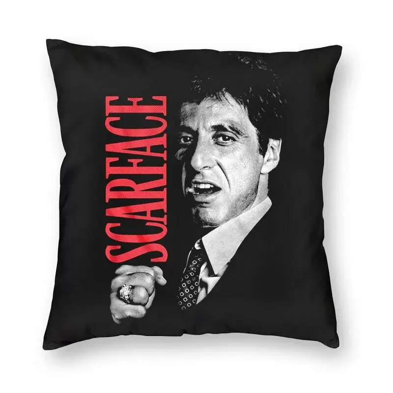 Tony Montana Fist Scarface Cushion Cover 45x45 Decoration Print Pacino Gangster Movie Throw Pillow Case for Living Room Two Side