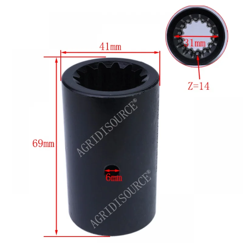 Affordable：For Foton Lovol Agricultural Farm tractor Spare Parts FT654.42.120 Connect the spline sleeve