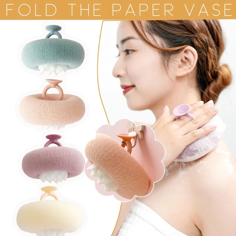 Super Soft Sunflower Suction Cup Bath Ball Bath Towel Back Wipe Rub Bath Bath With Sucker Sponge Brush Mud Brush Massage 1p C6L4