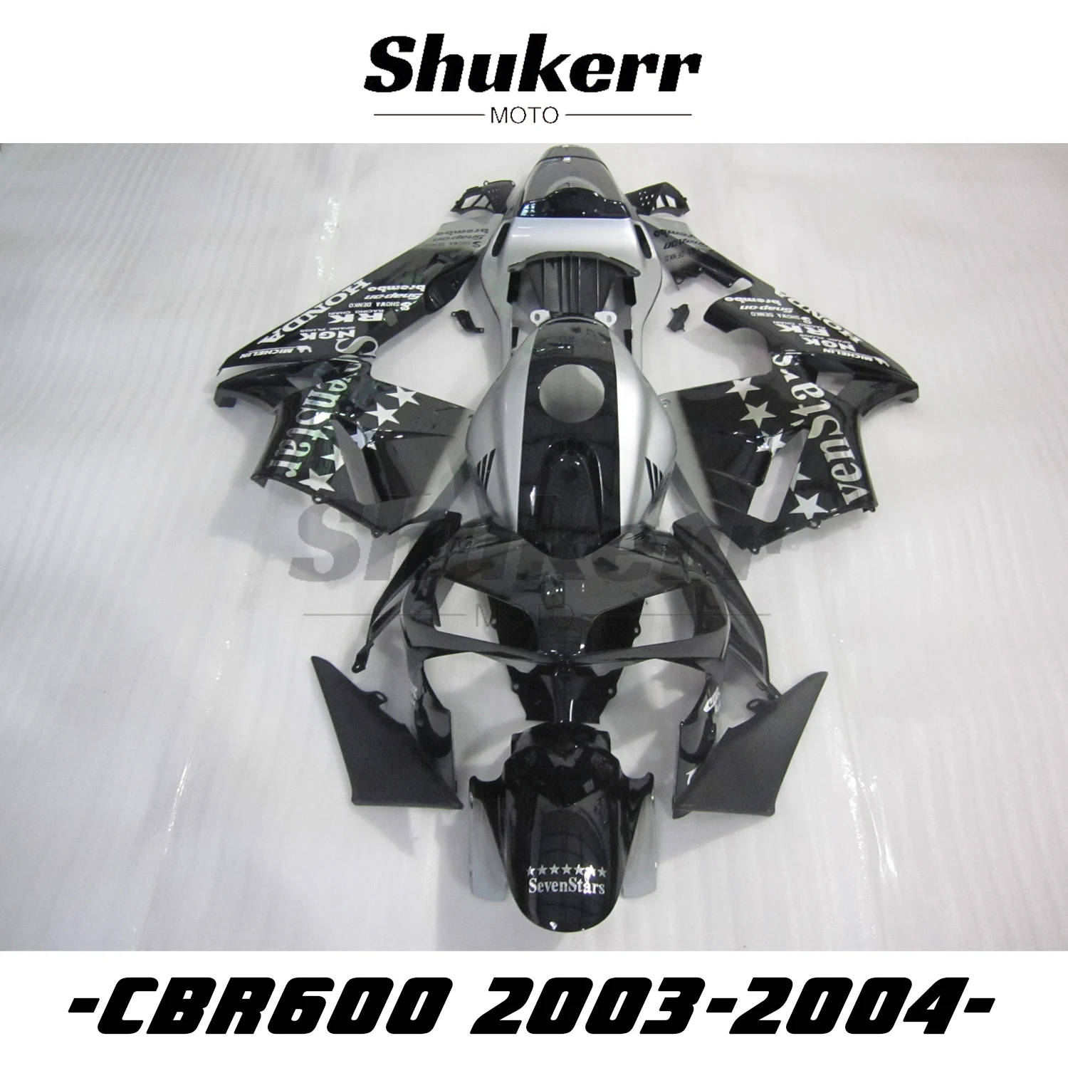 

New Abs Motorcycle Plastics Fairing Kit Injection Mold Bodywork Panel Kit Black Fit for Honda Cbr600 2003 - 2004