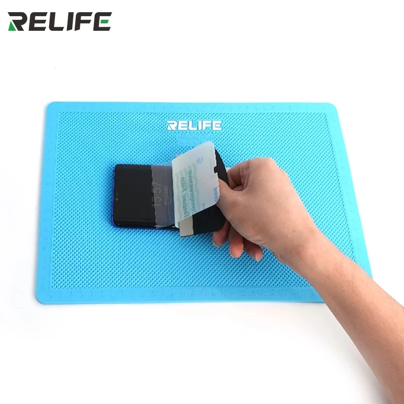 RELIFE RL-004D tappetino antiscivolo multifunzione in Silicone per isolamento termico per la riparazione del tappetino da lavoro per la riparazione dell'orologio a schermo piatto del telefono cellulare