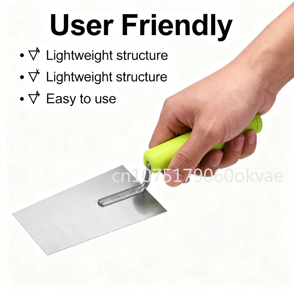 Flat Hand Plaster Trowel Dry Wall Paint Concrete Repair Construction Tools Carbon Steel Panel with Rubber Grip Hand Tools