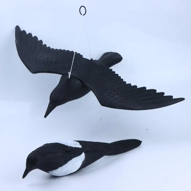 Simulation Crow Black Raven Bird Repellent Natural Pest Control: Pigeon Prop Scary Decoration Party Supplies