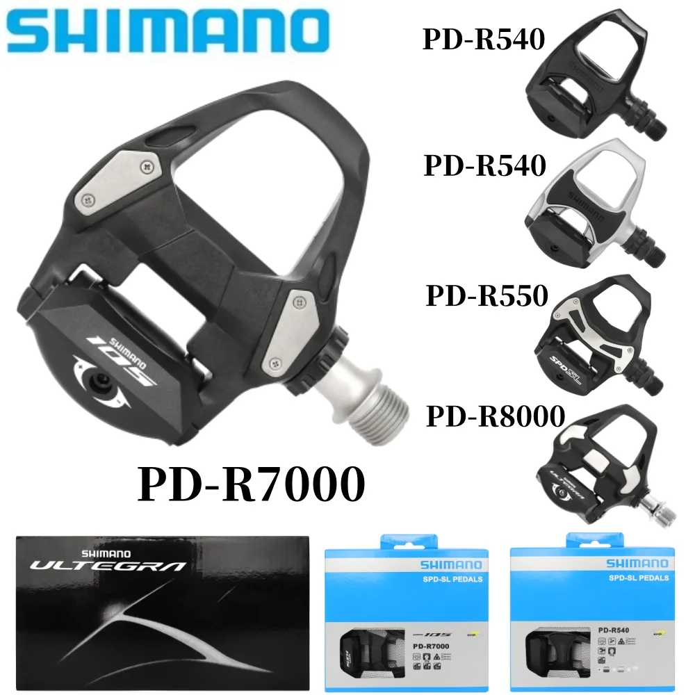 SHIMANO 105 PD R540 R550 R7000 R8000 Road Bike Pedals Carbon Self-locking Pedals SPD Pedals With SM-SH11 Cleats