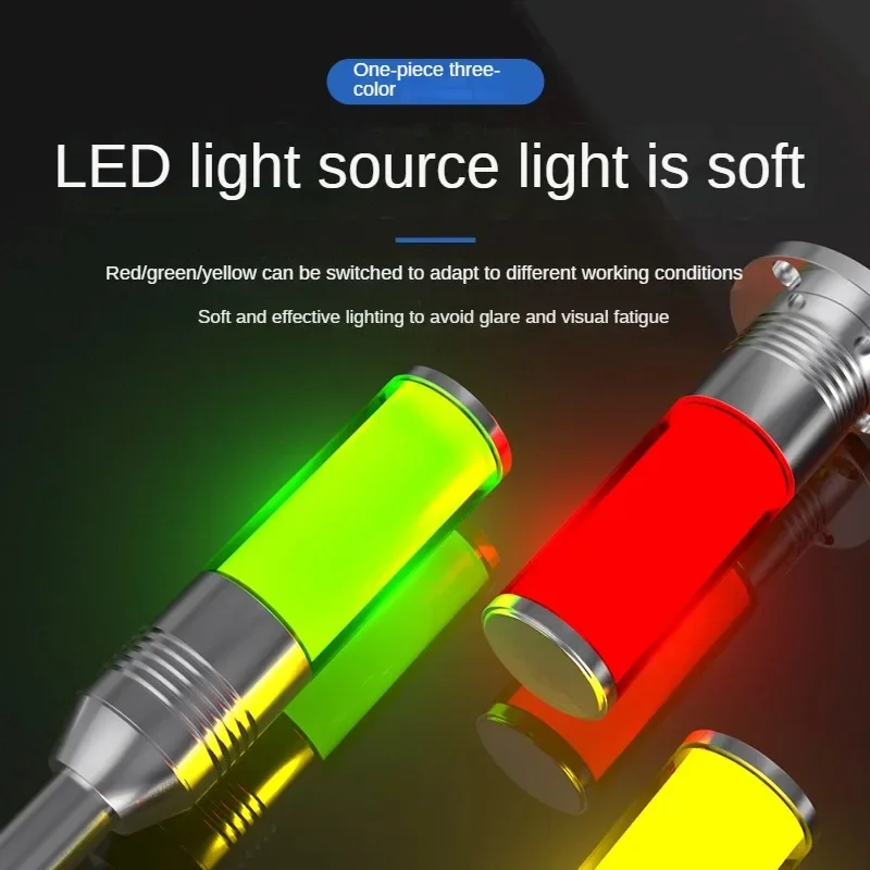 1PCS Tricolor In 1 Layer Led Signal Tower Light Aluminum Alarm 24V LED Cylindrical Warning Machine Light For Industrial Machines