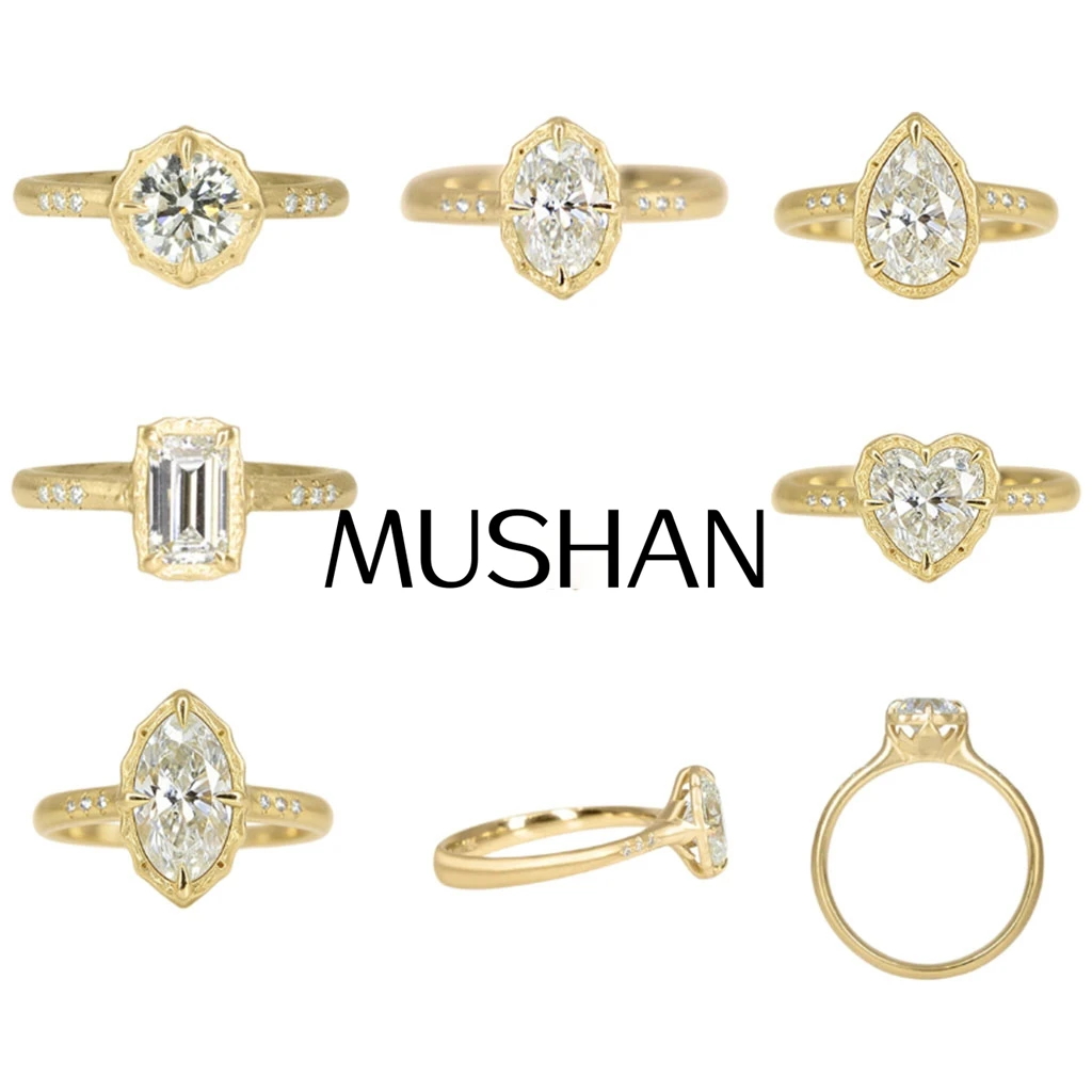 MUSHAN Custom Jewelry 925 Sterling Silver Ring Moissanite D Color VVS Fine Zest Radiant High Quality Rings Diamond Accessories