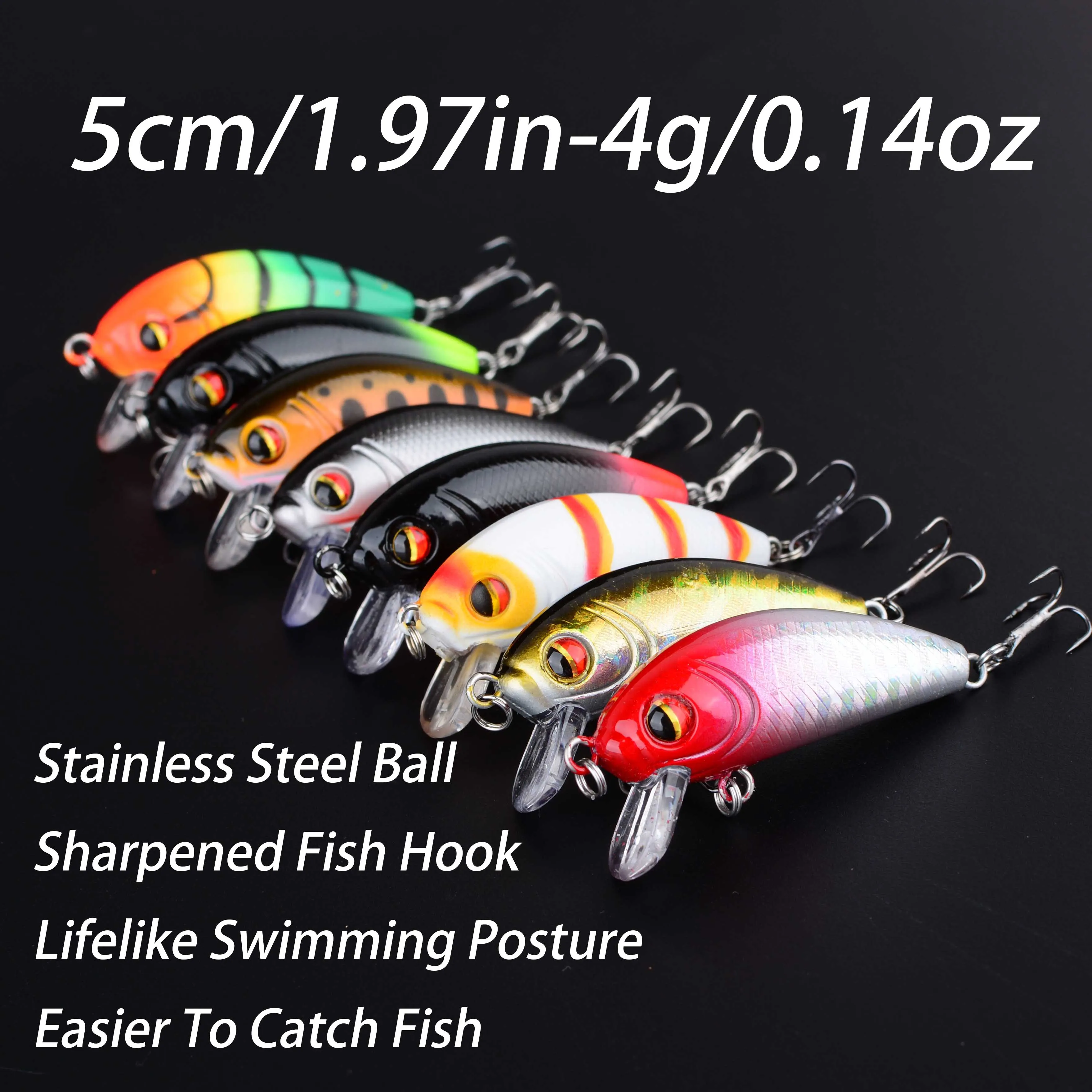 Crankbait wobbler artificial para lubina con acción minnow - imagen 4