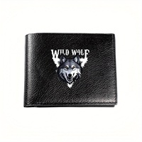 Wild Wolf Head Graphic Wallet Business Mens Casual Elegant Simple Practical Quality Wallet Stylish Printing Graphic Creative Chr
