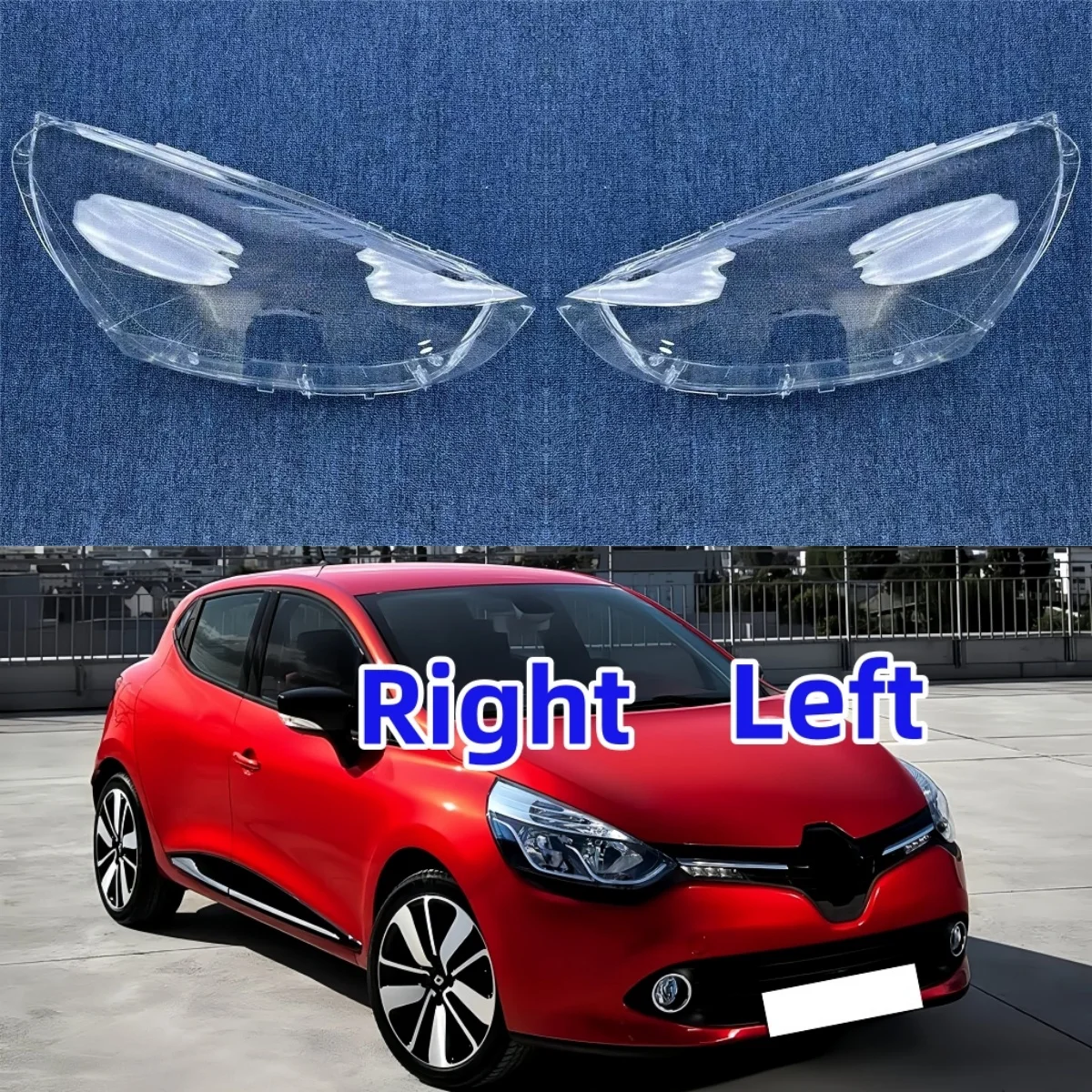 For Renault Clio 2013 2014 2015 2016 2017 2018 Car Accessories Headlight Cover Shade Transparent Lampshade Lamp Shell Lens