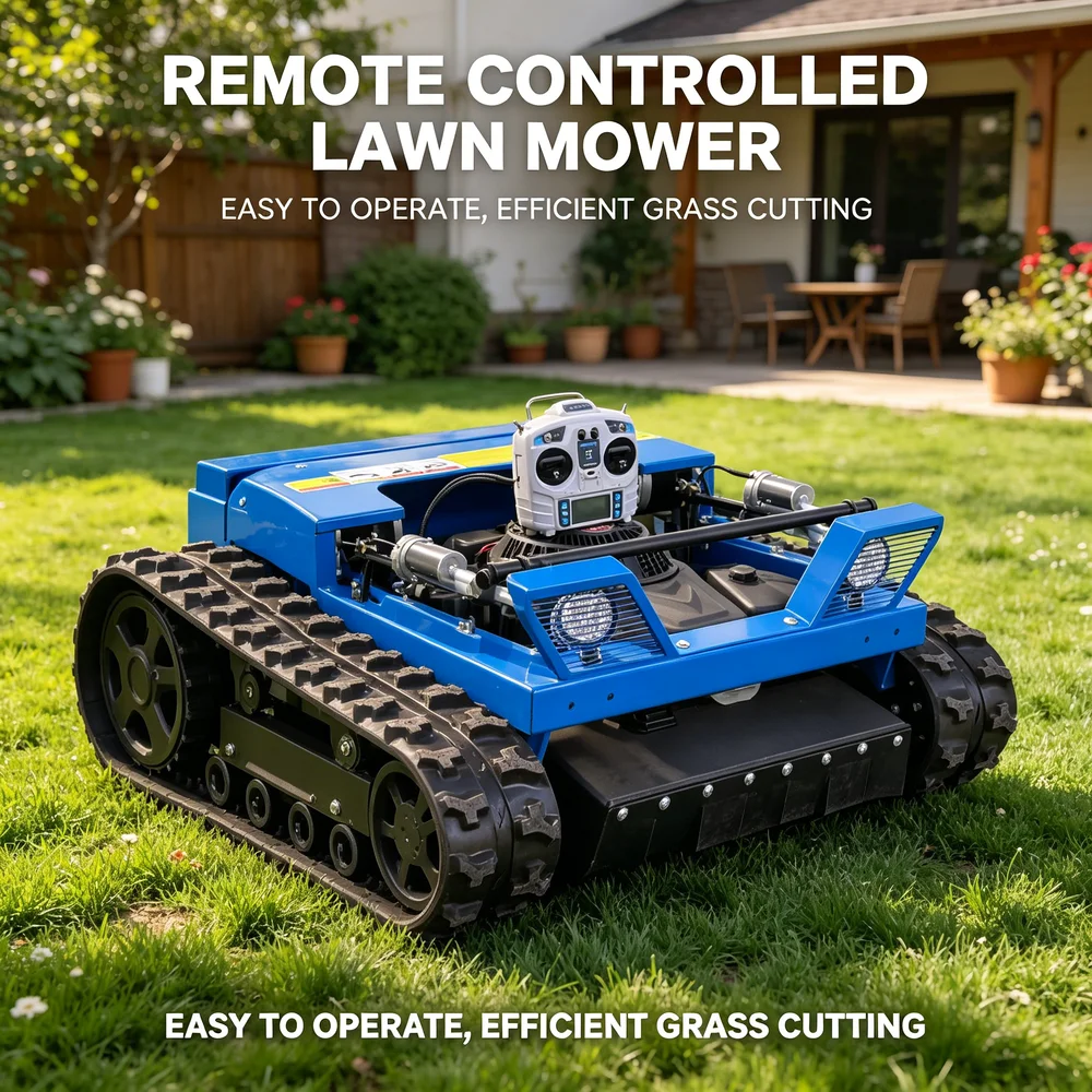

Comfort Output Remote Control Lawn Mower Customizable Product for Thick Grass Slopes Smooth Tool for Farm Yard Use