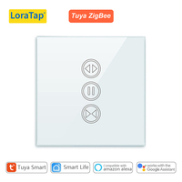 LoraTap Tuya Smart Life ZigBee 3.0 Curtain Blind Switch for Roller Shutter Electric Motor Google Assistant Alexa Voice Control