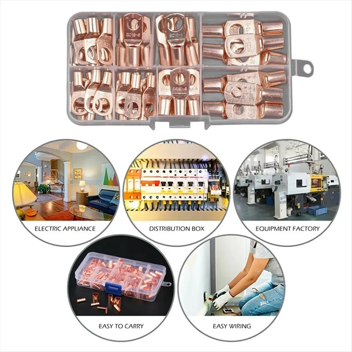 A78I 70Pcs Wire Lug…