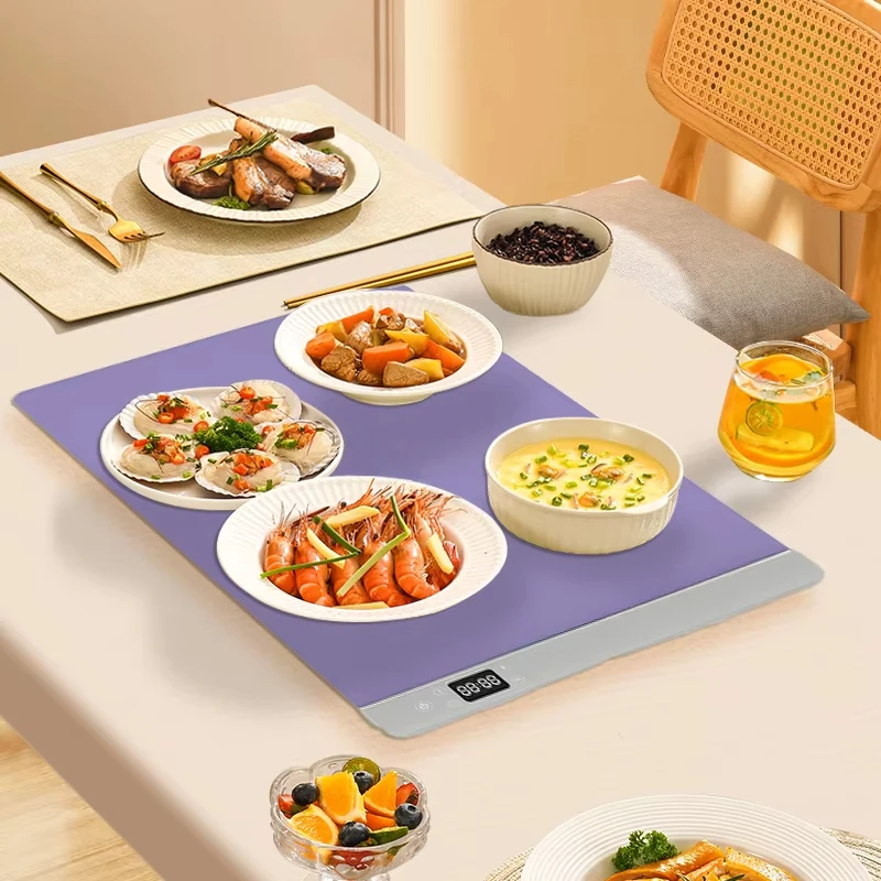 New Foldable Silicone Food Heating Adjustable Temperature Electric Heating Tray