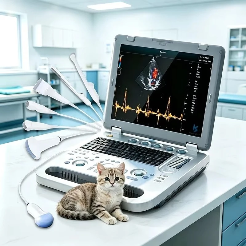 Portable Digital Veterinary Color Doppler Ultrasound CW 3D 4D Imaging System for Large and Small Animal Diagnosis