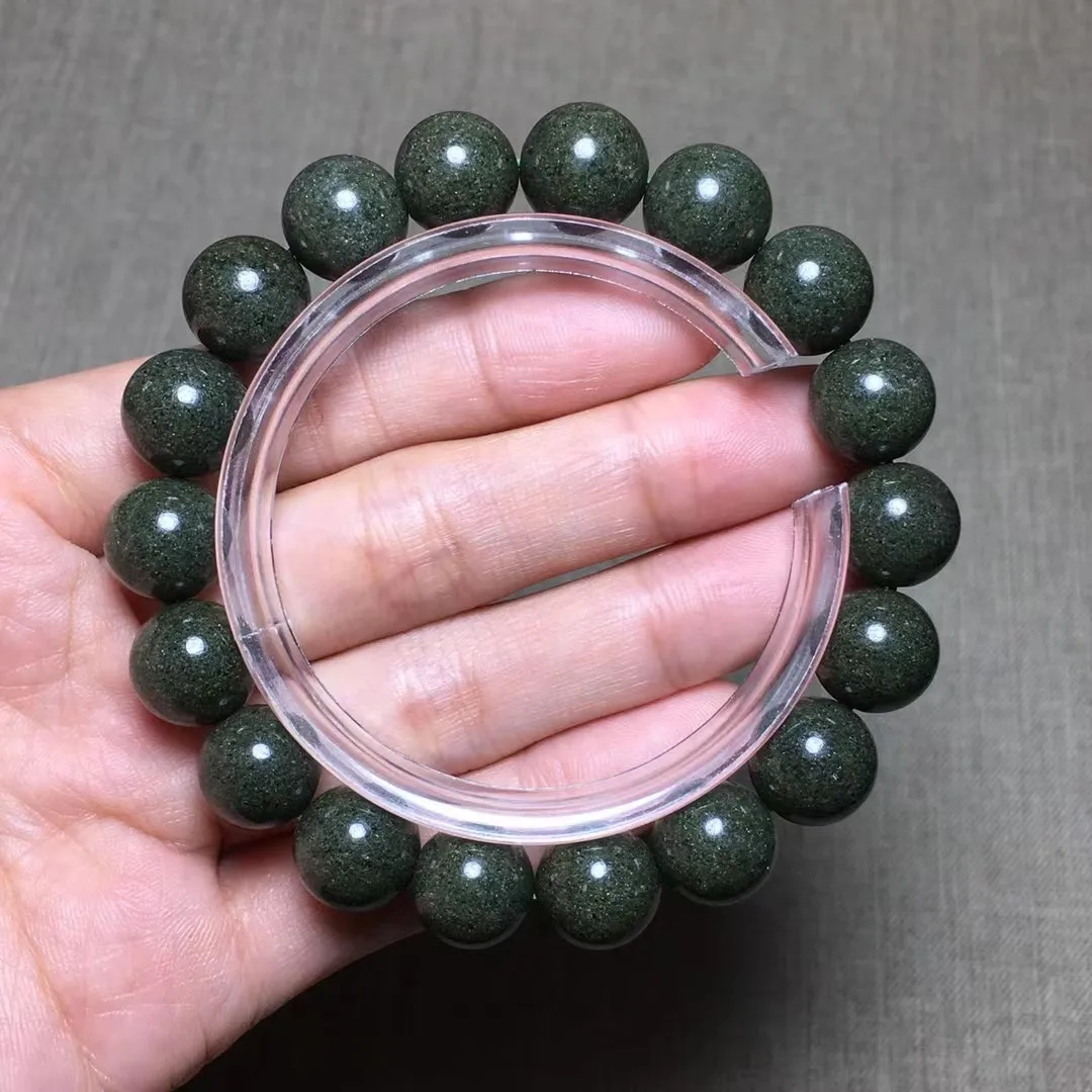 

11mm Natural Green Phantom Quartz Bracelet Jewelry For Women Men Wealth Luck Love Gift Crystal Beads Gemstone Strands AAAAA