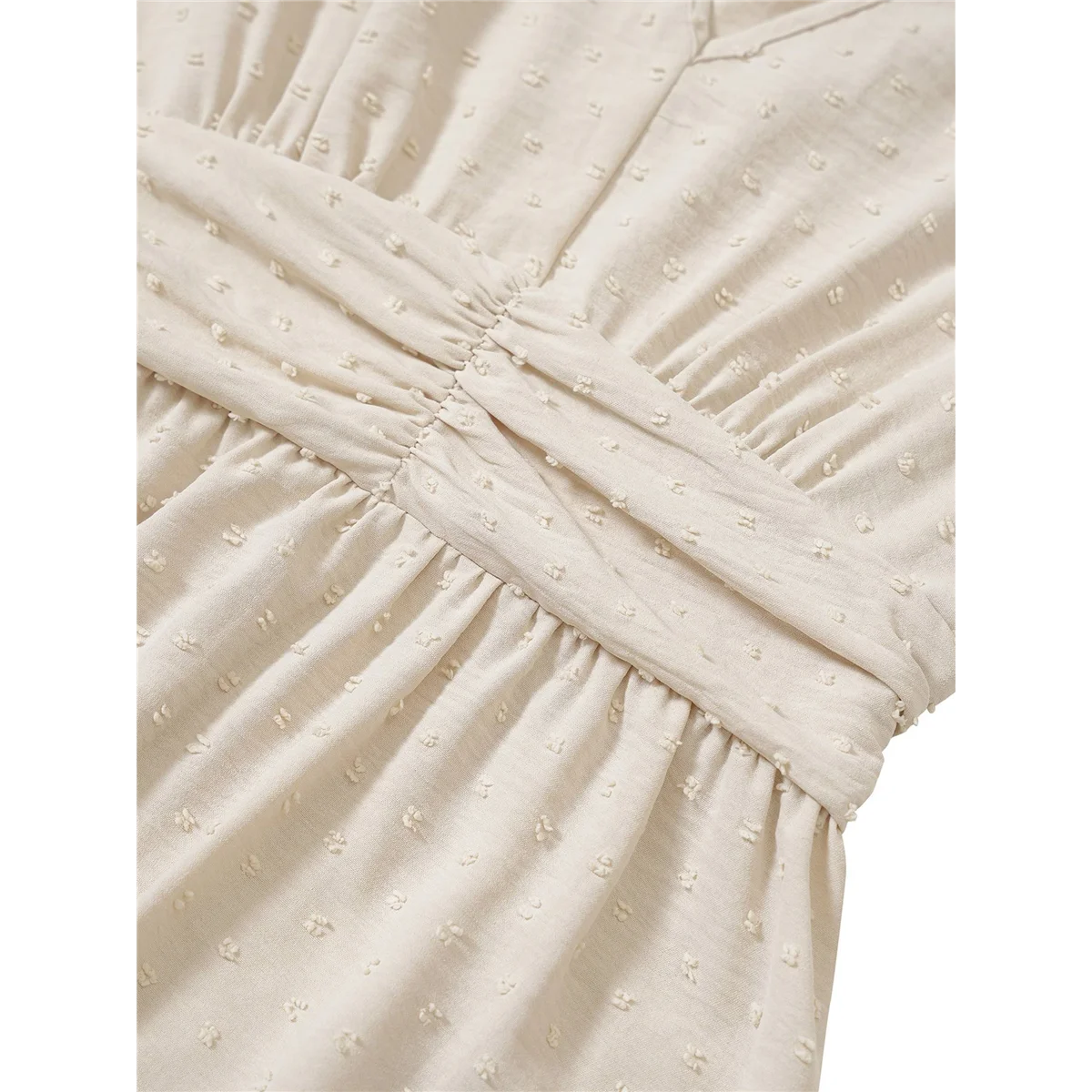 Dames zomerjurk met V-hals 2025, ruchemouwen, Zwitserse stip, Boho, vloeiende strandfeest, lange maxi-cocktailjurken