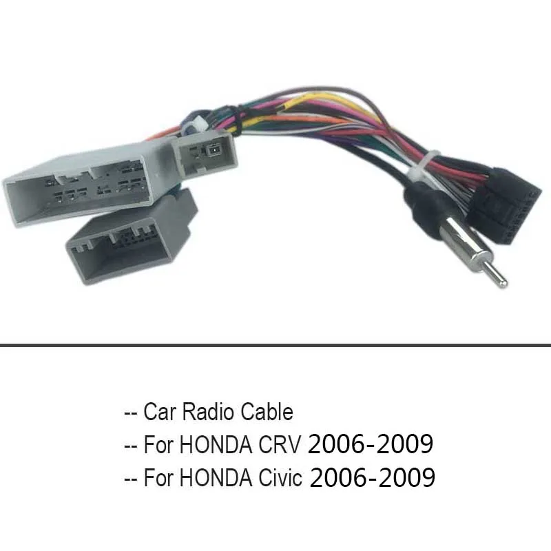 Android Car Multimedia Player Cable Wire Harness Adapter For HONDA CRV Civic 2006 2007 2008 2009 Plug Socket