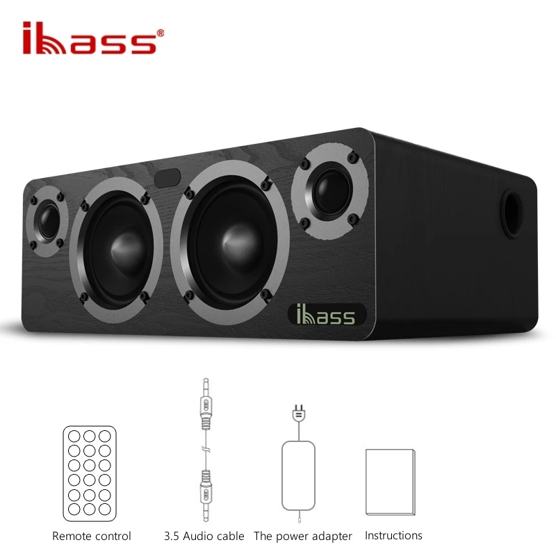 Ibass Solo 120W Home Theater Sound System for Living Room Wooden Famil Bluetooth Speakers Hi-fi Stereo TV Computer Car Subwoofer