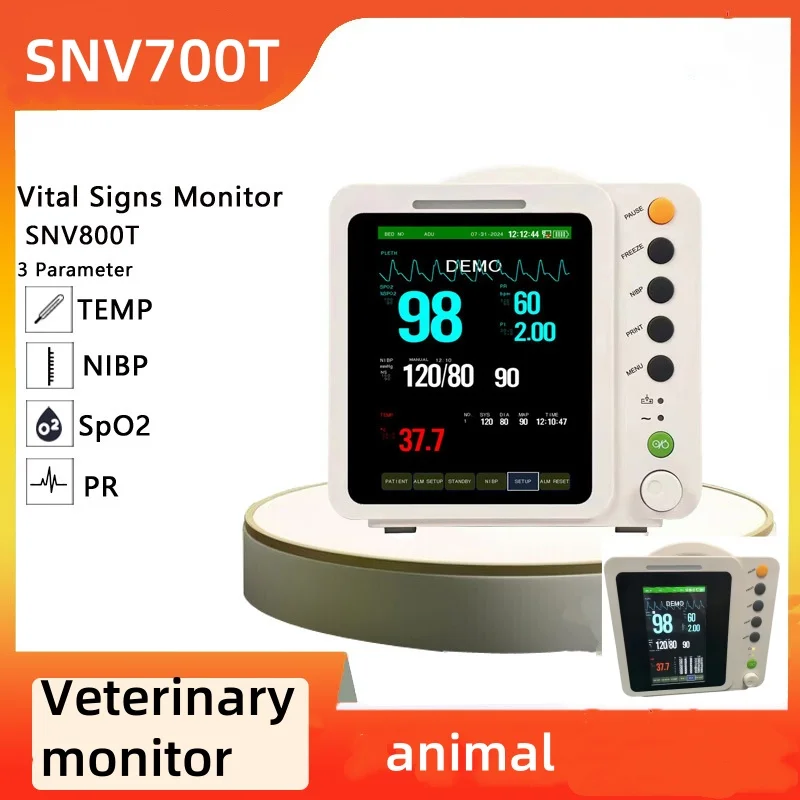 High Quality Portable Metal Veterinary Surgical Instruments Patient Monitor Multi-Parameter Electric Vital Signs Instrument for