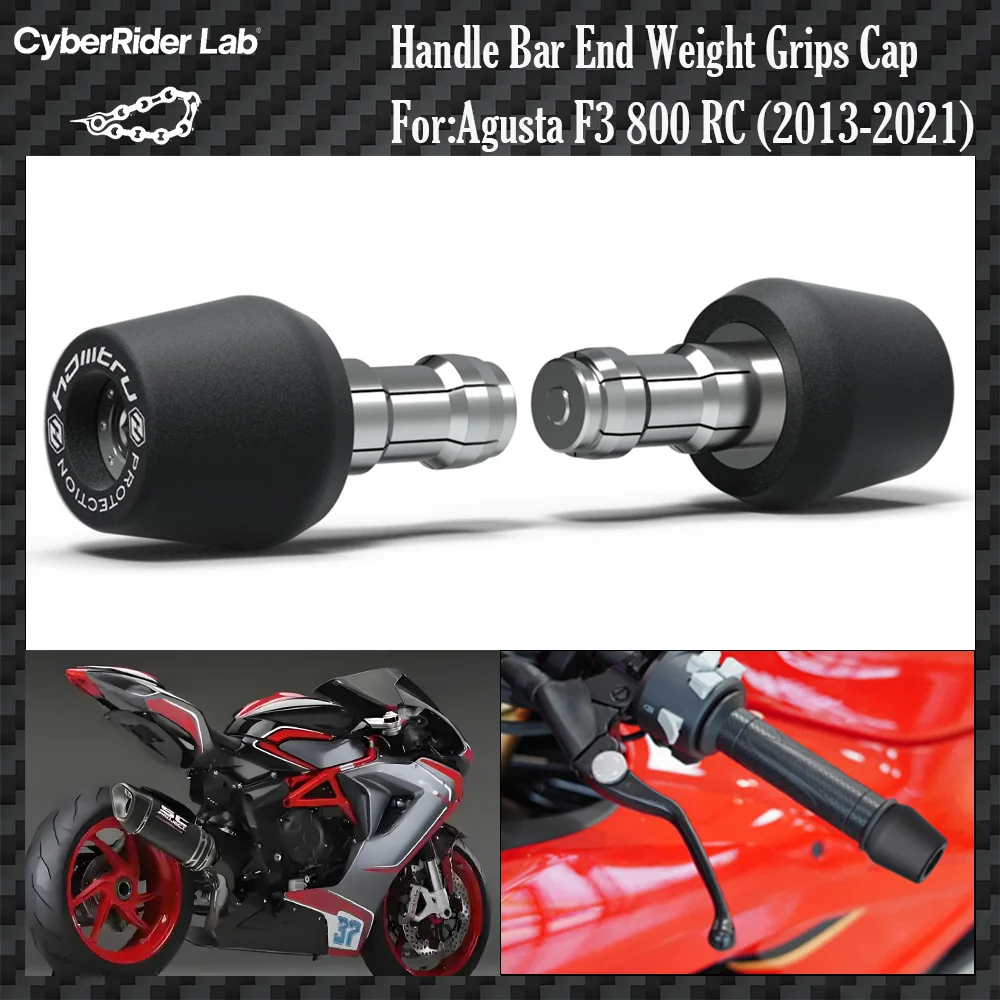 

For MV Agusta F3 675/800/RC 2012-2021 CNC Bar End Caps - Italian Racing Steel No Tools Rider Gift Back to School​