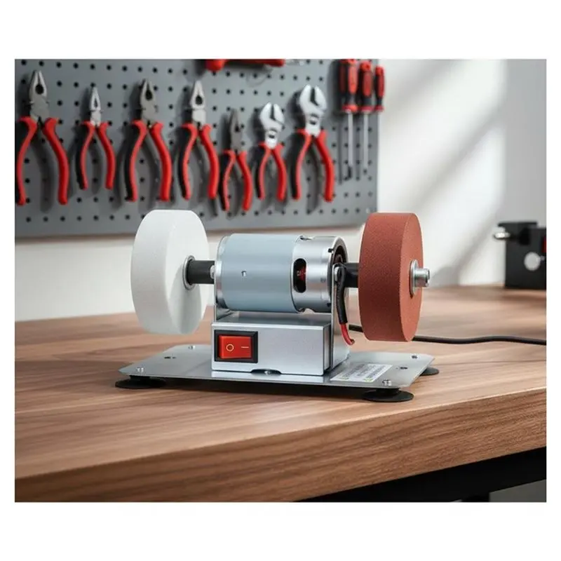 ABRU-EU Plug Electric Mini Bench Sander 200W Table Grinder Stepless Variable Speed Control For Cutter For Cutter Sharpening Poli