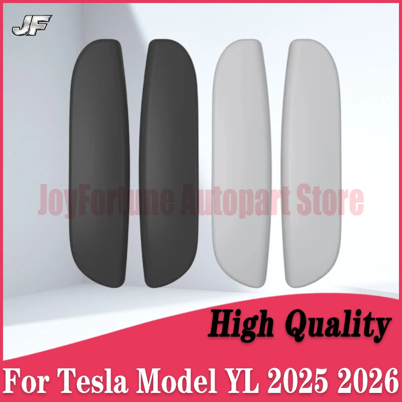 2PCS High Quality Gray Black Car Interior Handrail Protective Gloves Second Row Armrest Cover For Tesla Model Y L 2025-2026