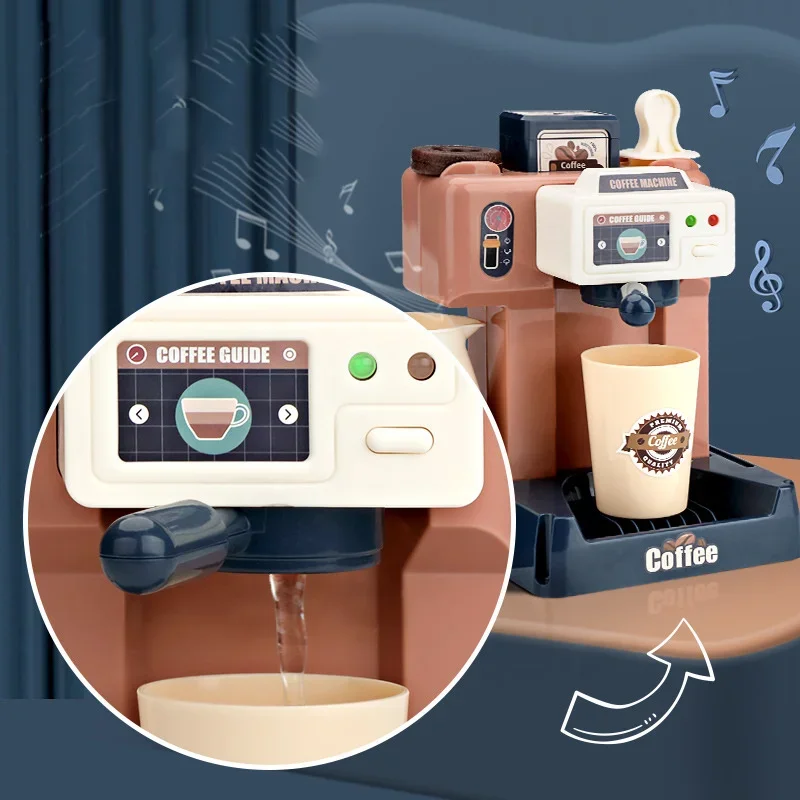 Meubles Machine à café pour enfants, jouet de Simulation pour bébé, caisse multifonctionnelle, ensemble de maison de jeu pour garçons et filles, cadeau combiné pour enfant