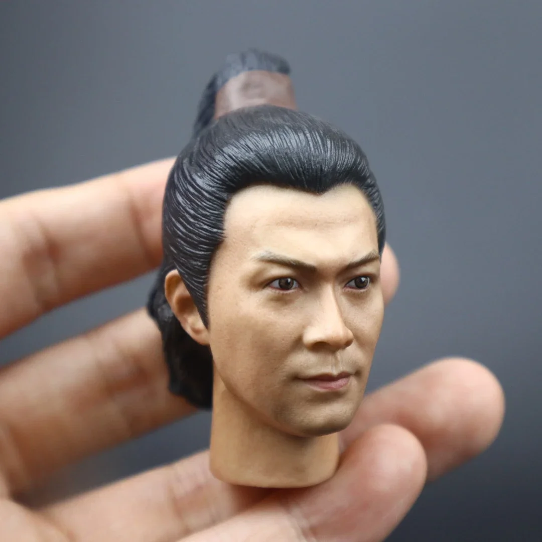 1/6 Scale Chinese Ancient Hero Guo Jing Head Carving Song Dynasty Male Solider Head Played for 12in Action Figure DIY Toy