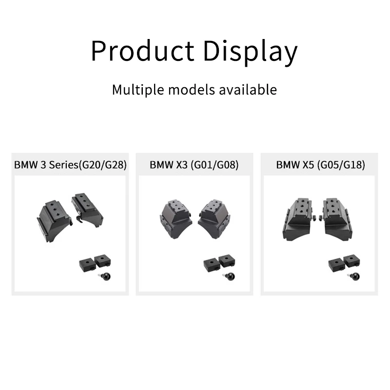 Quick-release A-pillar and hood expansion spotlight bracket for BMW X5 (G05/G18) (2018–2026 models) made of aluminum alloy
