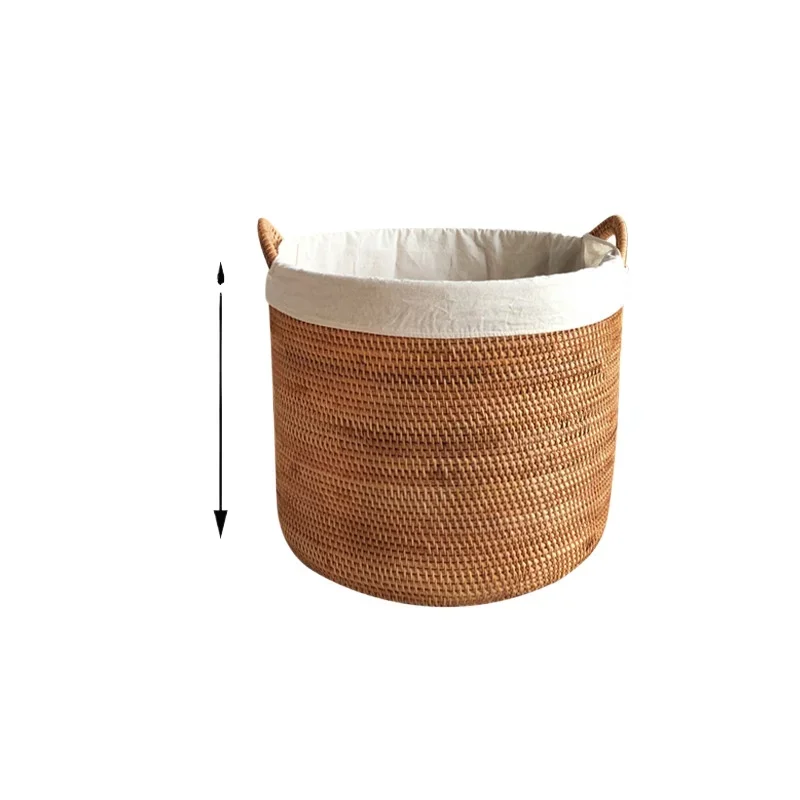 

*Handmade rattan dirty clothes basket dirty clothes storage basket household clothes basket storage bucket woven