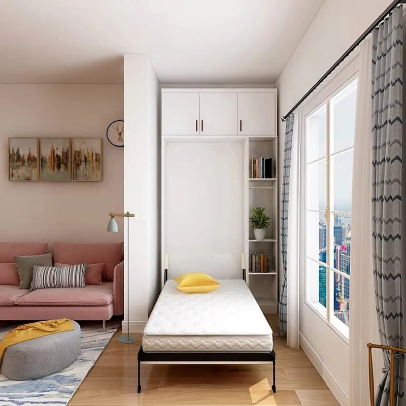 Space saving household furniture sofa bed vertical double wall bed folding