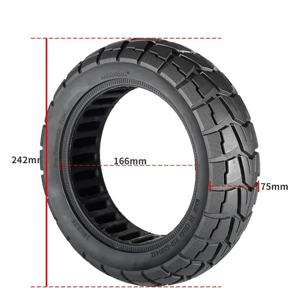 10 Inch Explosion-proof Non Pneumatic Tyre 10×2.75 Honeycomb Solid Tire for Off- Road Kugoo M4 Pro / Haerlags H6 / Evercross