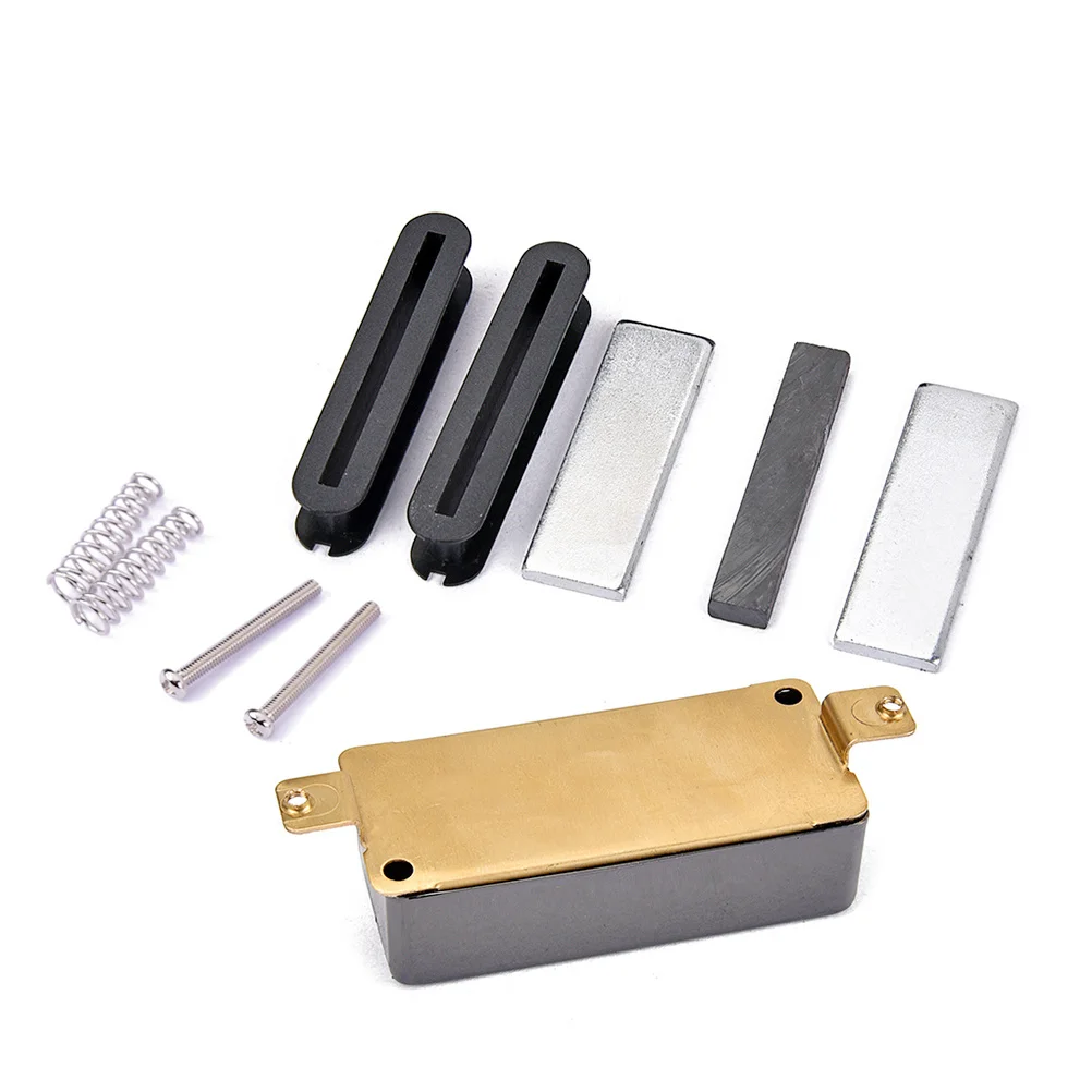 Koperen Gitaar Humbucker Pickup Kit Halsbrug Dubbele Spoel Pickup Bodemplaat Cover Slug Klossen Magneet voor Stijl Elektrisch